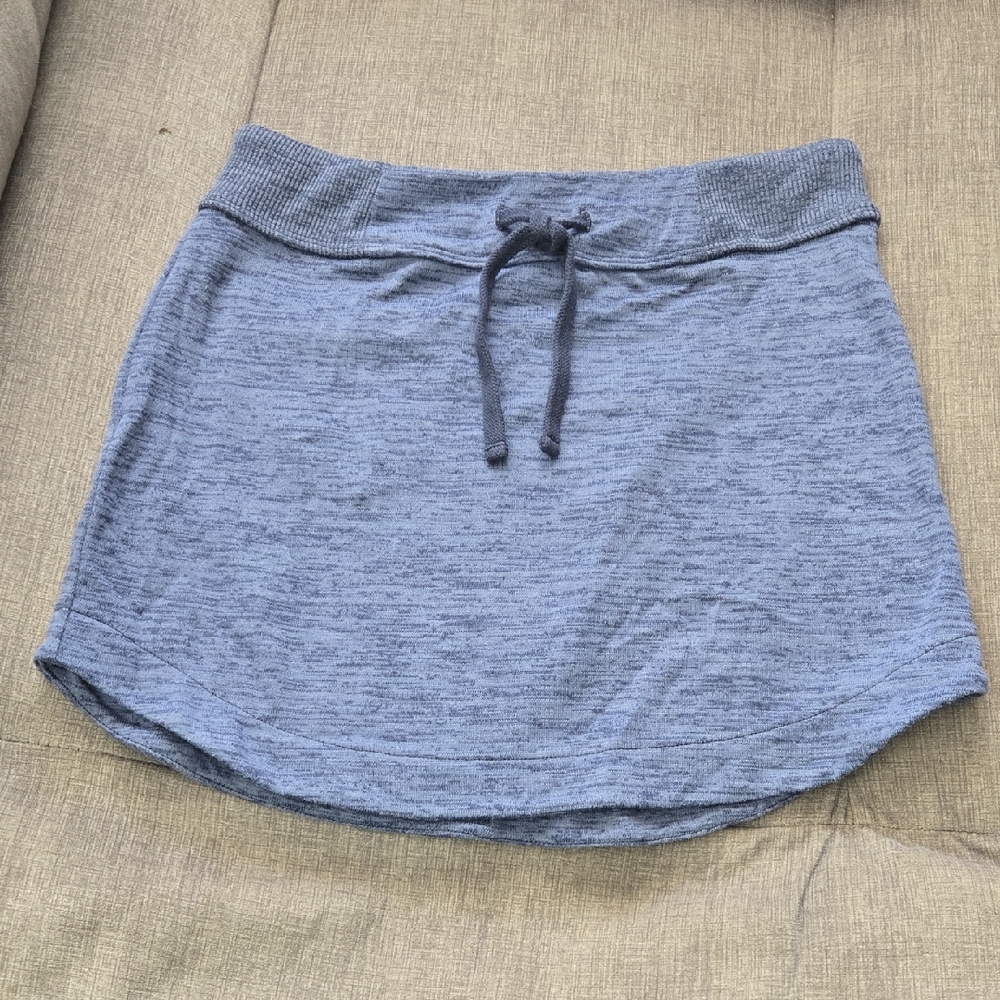 Athleta Heathered Blue Mini Skirt